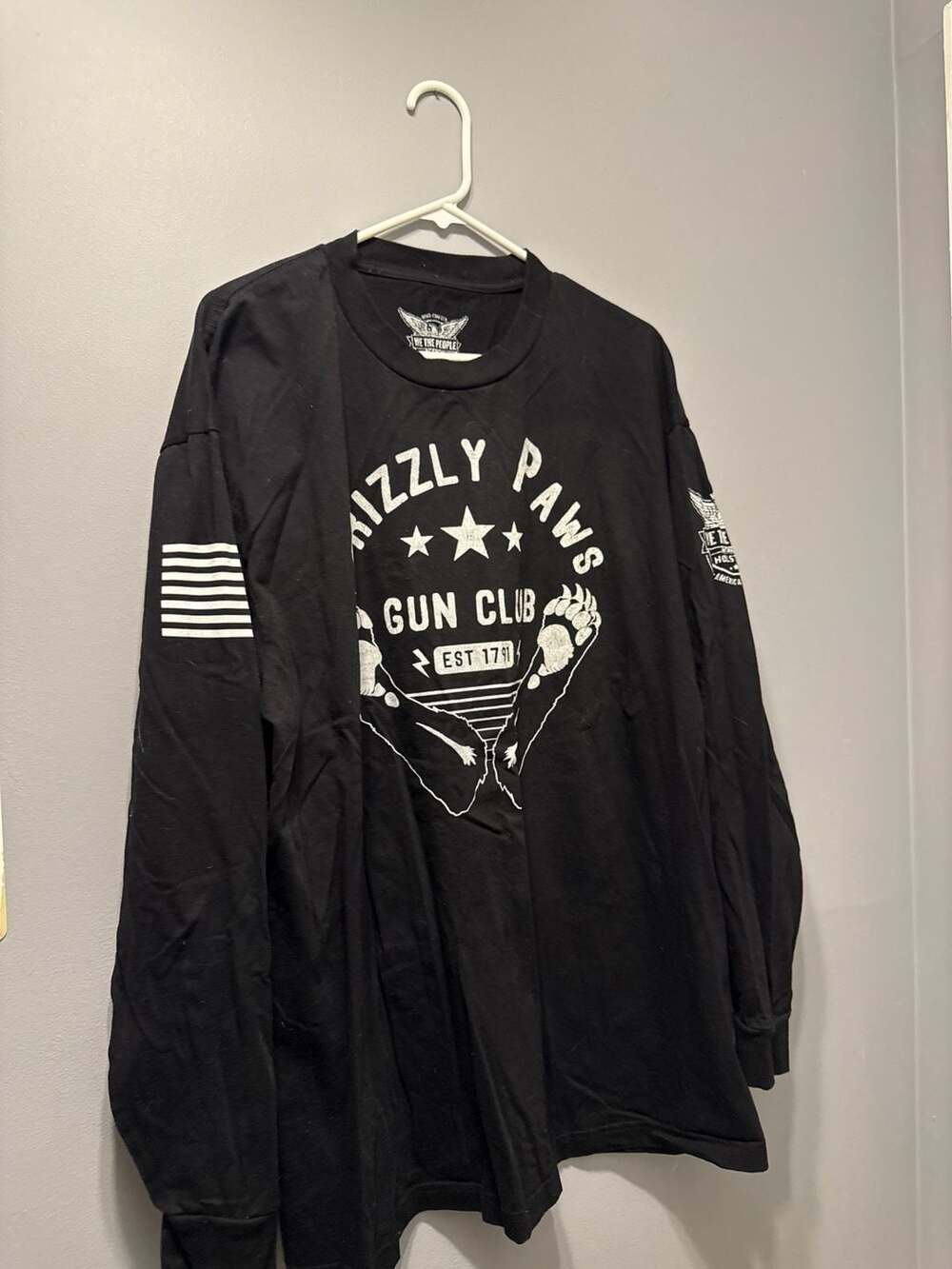 We The People Holsters Grizzly Paws Gun Club Long Sleeve Shirt XXL